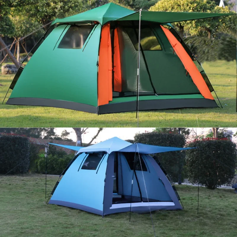 Pop-Up Waterproof 3-4 Person Camping Tent with Instant Setup for Outdoor Adventures - Image 4