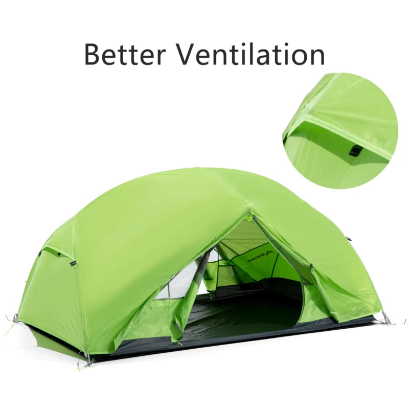 Ultralight Waterproof 2-Person Backpacking Tent with Double Layer for Three-Season Hiking - Image 4