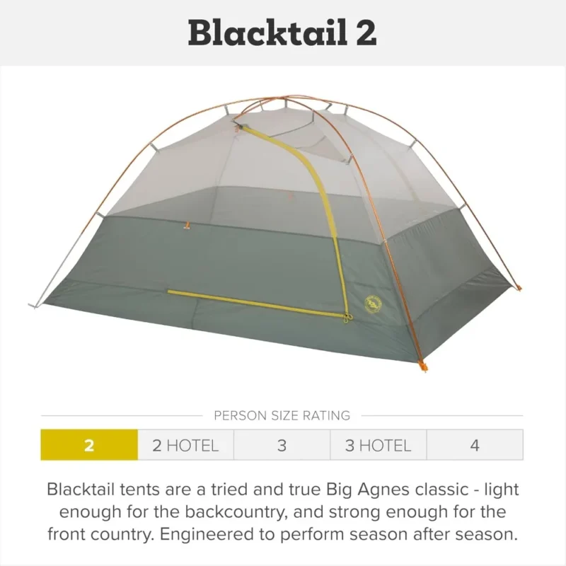 Ultralight Waterproof 2-Person Backpacking Tent with Double Layer for 3-Season Hiking - Image 2