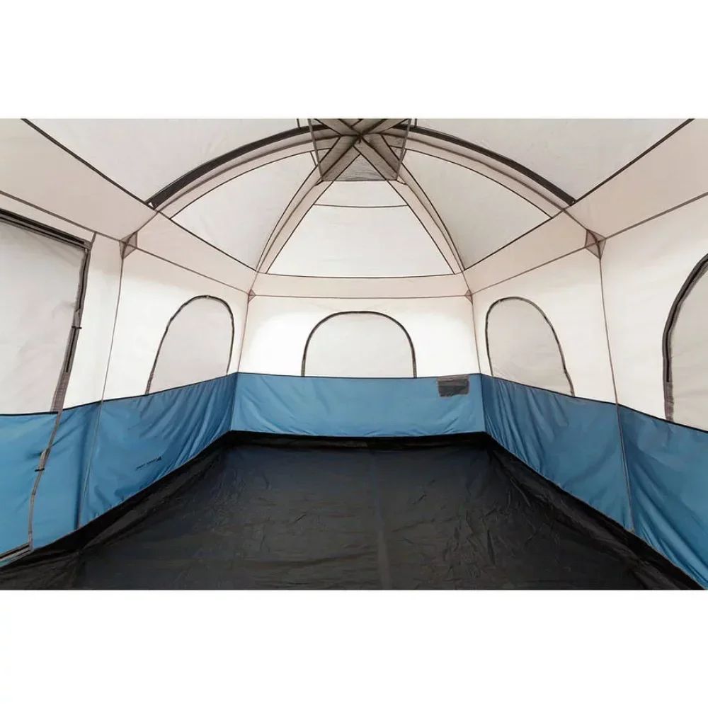 Spacious multi-room quick-pitch tent for family travelers with sectioned sleeping areas