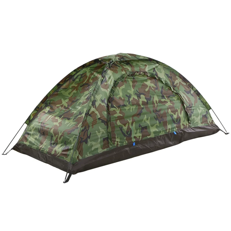Ultralight Oxford 2-Person Camouflage Camping Tent with Aluminum Poles for Outdoor Adventures - Image 9
