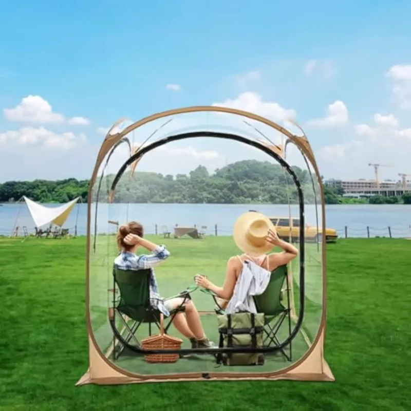Portable Pop-Up Sports Viewing Tent Clear View 2-Person All-Weather Shelter for Events Camping Soccer - Image 4