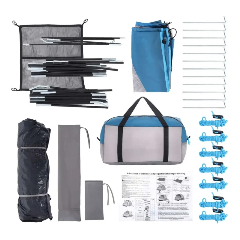 Ultralight 4-Person Carbon Fiber Camping Tent with Single Layer Design for Four-Season Hiking and Backpacking - Image 3