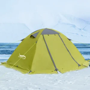 Aluminum Pole 2-Person Winter Camping Tent with Snow Skirt for 4-Season Backpacking