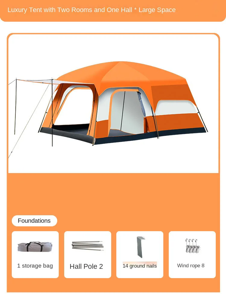 Multiple storage systems arranged in tent vestibule