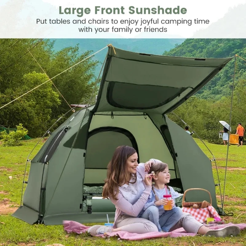 All-in-One Elevated 1-Person Camping Tent Cot with Integrated Sleeping System for Outdoor Adventures - Image 3