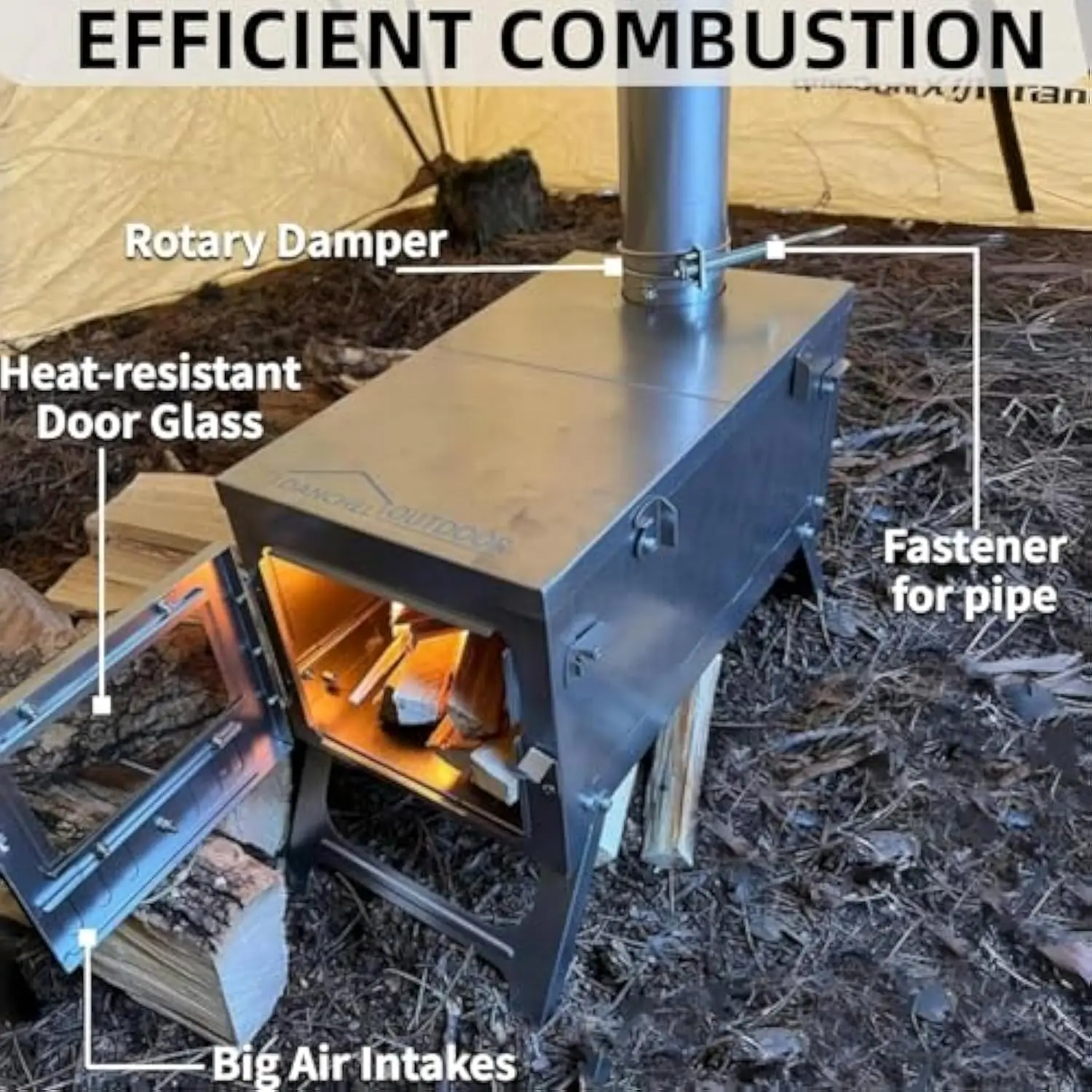 Weather-resistant winter camping gear requiring proper maintenance