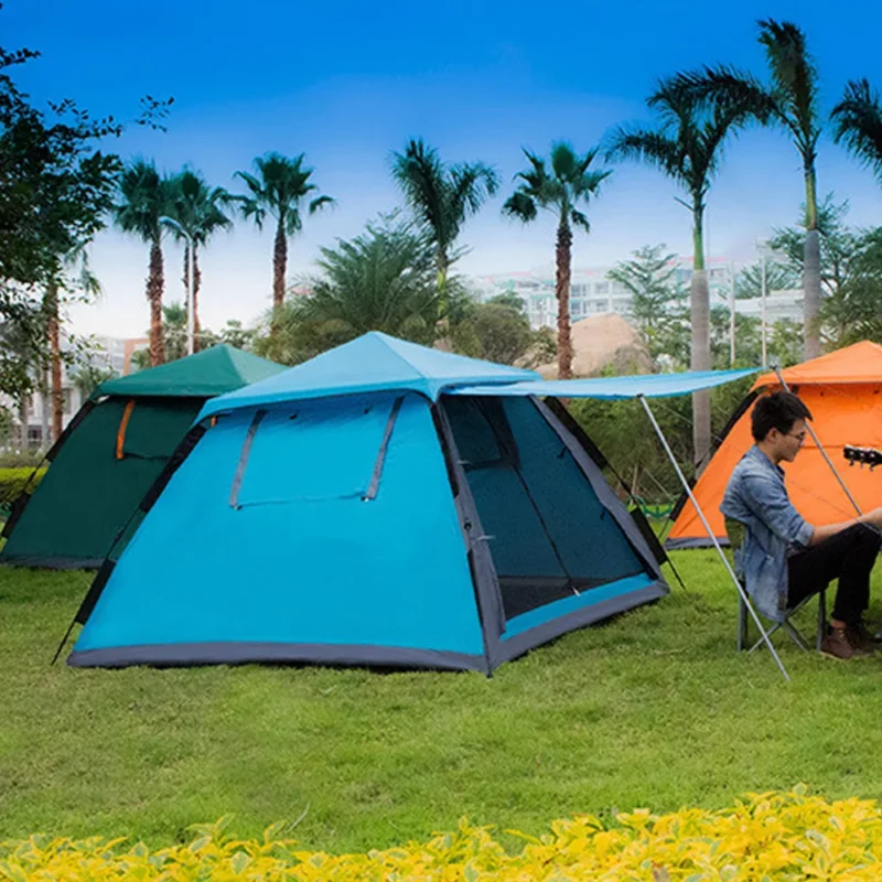 Pop-Up Waterproof 3-4 Person Camping Tent with Instant Setup for Outdoor Adventures - Image 2