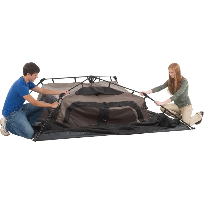 Instant Setup 4-Person Weatherproof Camping Tent with Double-Thick Oxford Fabric and Aluminum Poles - Image 5
