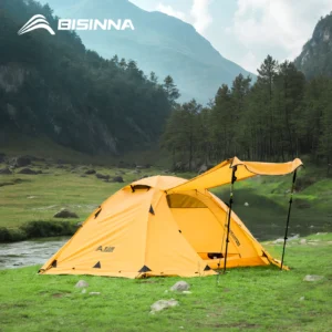 Professional 4-Season 2-Person Double Layer Aluminum Tent with Snow Skirt for Backpacking Hiking