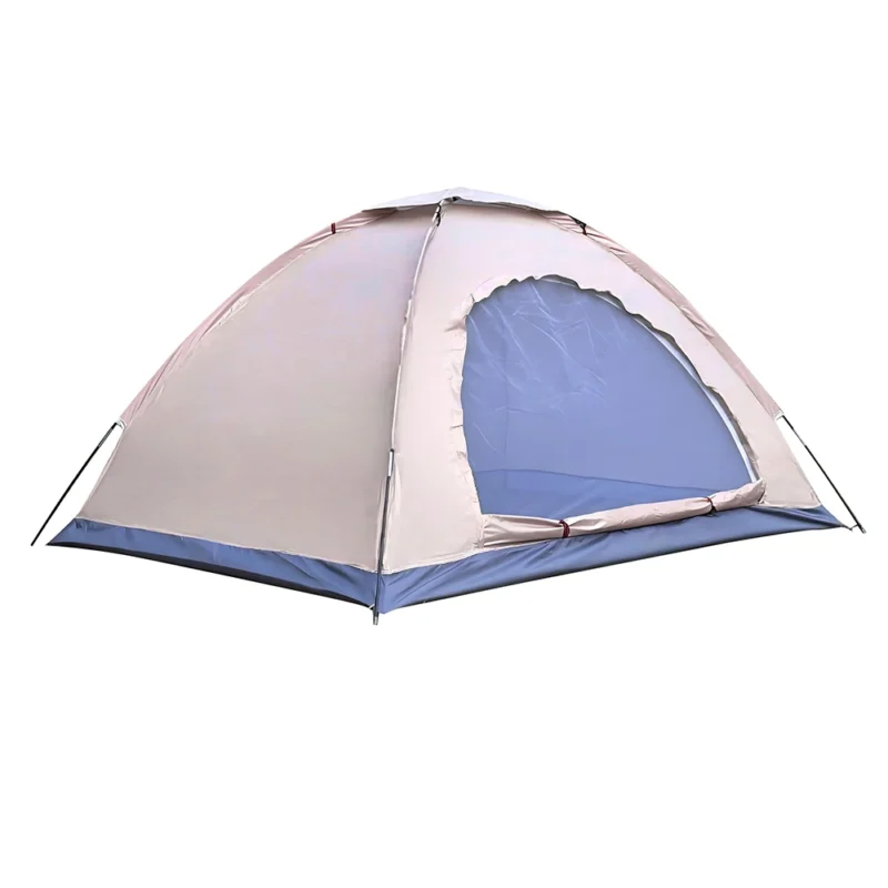 Lightweight Single Layer 2-Person Camping Tent with Fiberglass Poles for Hiking and Outdoor Adventures - Image 7