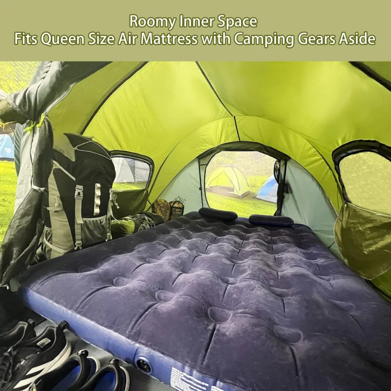 Instant Pop Up 4-Person Camping Tent with Double Layer Waterproof Design for Hiking and Family Outdoor Adventures - Image 5