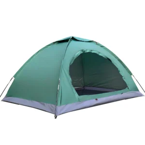 Lightweight Single Layer 2-Person Camping Tent with Fiberglass Poles for Hiking and Outdoor Adventures
