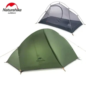 Ultralight 1-Person Backpacking Tent with Double Layer Waterproof Design for Hiking and Camping