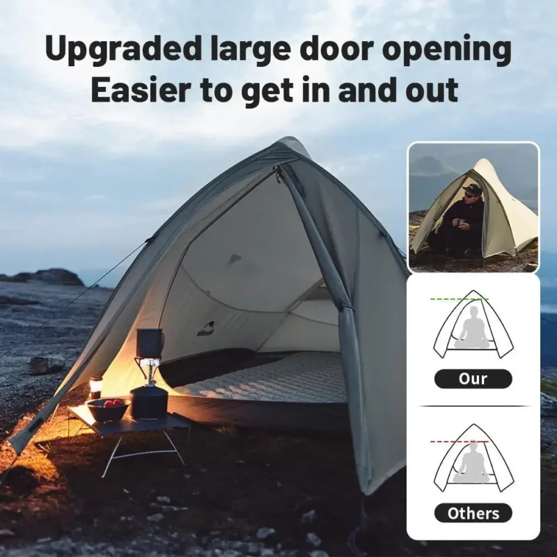 Ultralight Waterproof 2-Person Backpacking Tent with Double Layer for 4-Season Hiking Adventures - Image 2