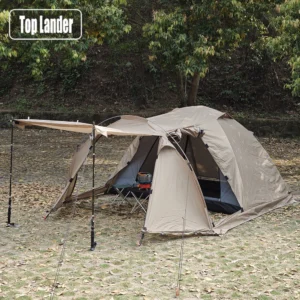 Fireproof Hot Tent 2-Person Waterproof Dome Tent with Stove Jack for 4-Season Winter Camping and Hiking