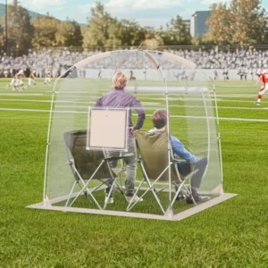 Portable Clear Bubble Tent 70x70" Weatherproof Pod Shelter for 2-Person Sports Viewing with Easy Assembly