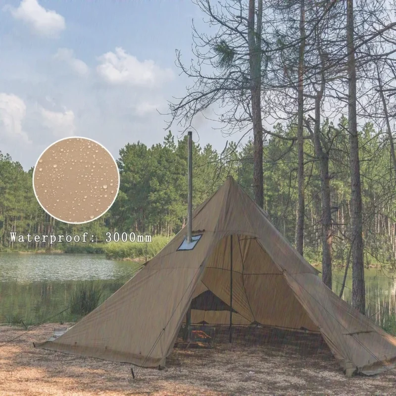 4-8 Person Tipi Hot Tent with Stove Jack for Winter Camping and Outdoor Cooking - Image 5