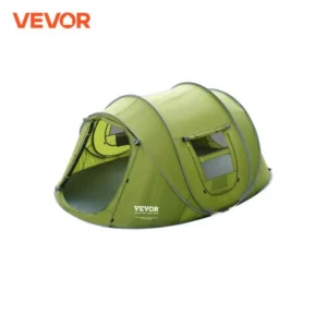 Instant Pop Up Camping Tent 4-Person Waterproof with Ventilation Windows for Family Outdoor Adventures