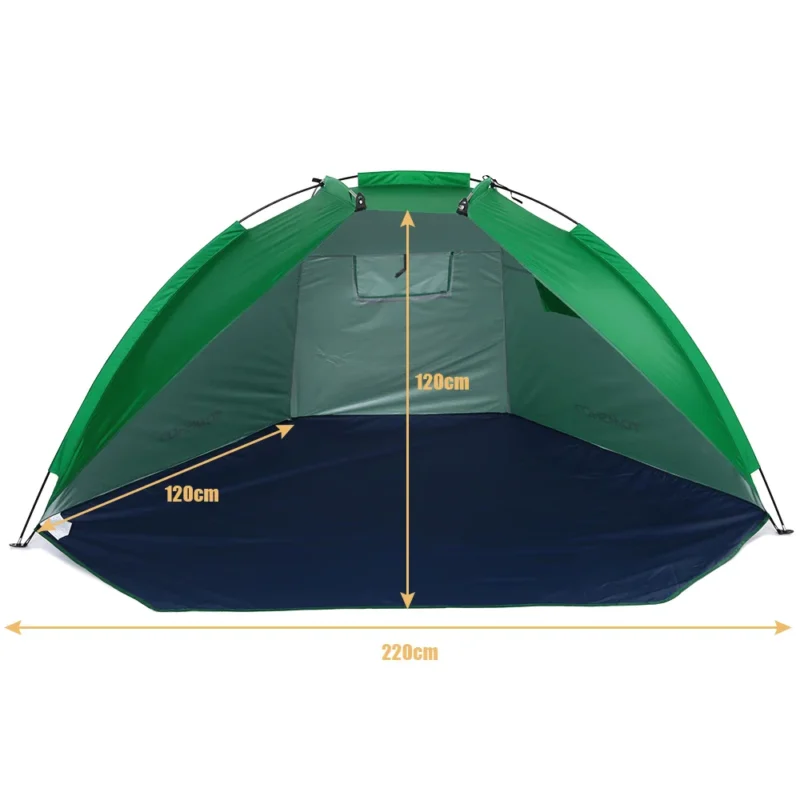 Ultralight Nylon 2-Person Beach Tent with UV Protection for Summer Outdoor Activities - Image 2