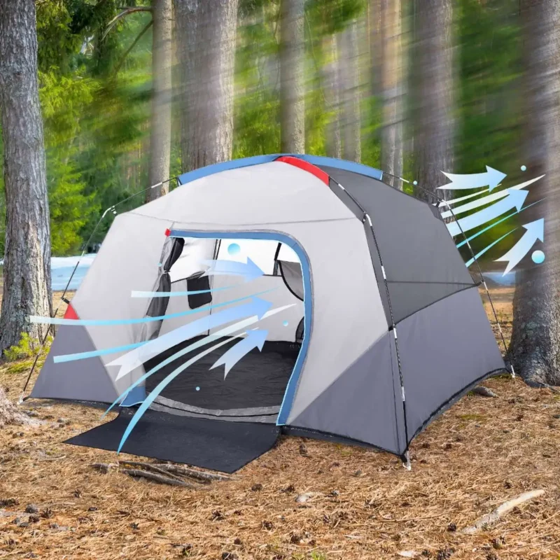 Ultralight 4-Person Carbon Fiber Camping Tent with Single Layer Design for Four-Season Hiking and Backpacking - Image 6