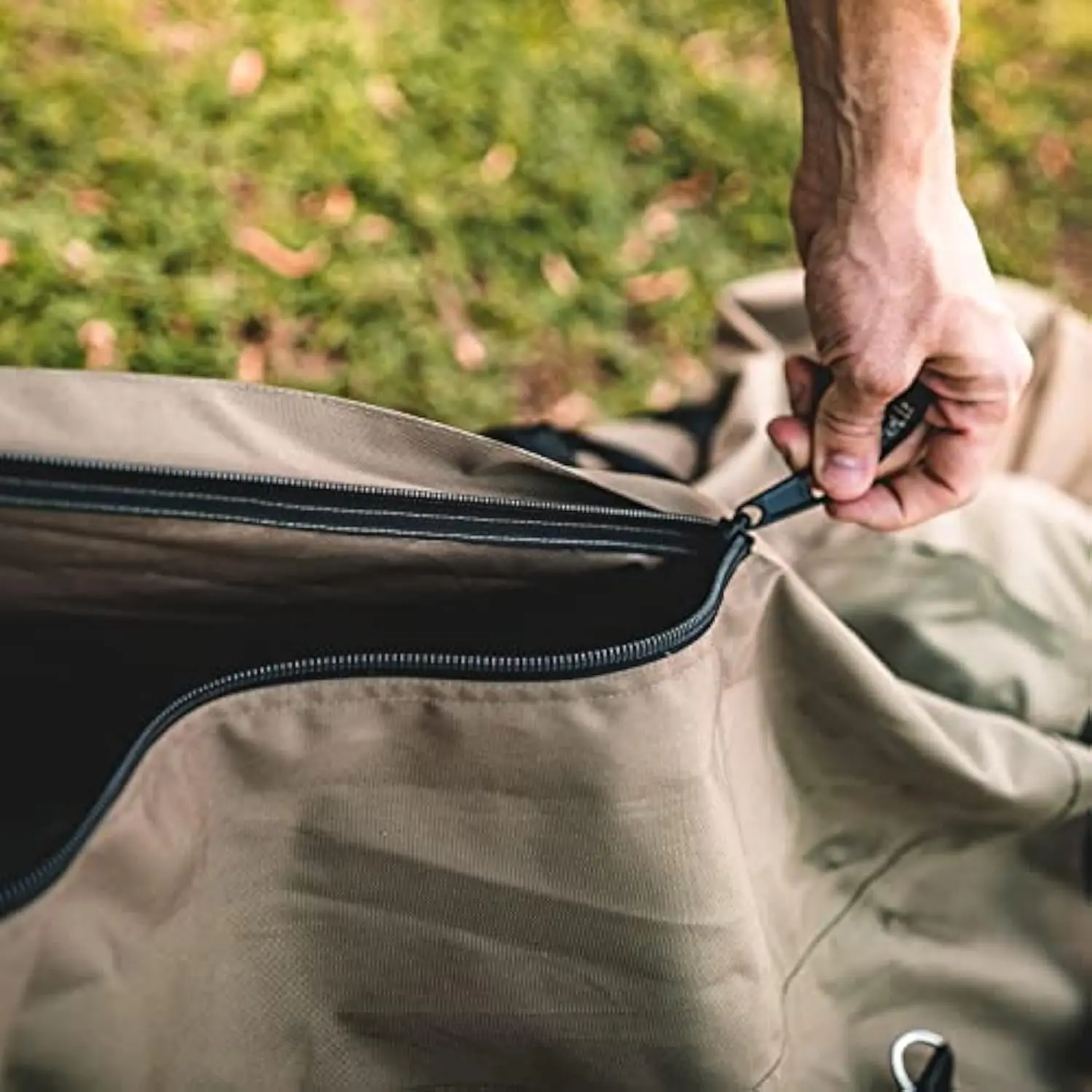 Demonstration of 90-second setup process for a compact two-person instant tent