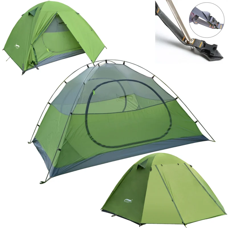Ultralight Waterproof 2-Person Dome Tent with Double Layer for 3-Season Backpacking and Hiking - Image 5