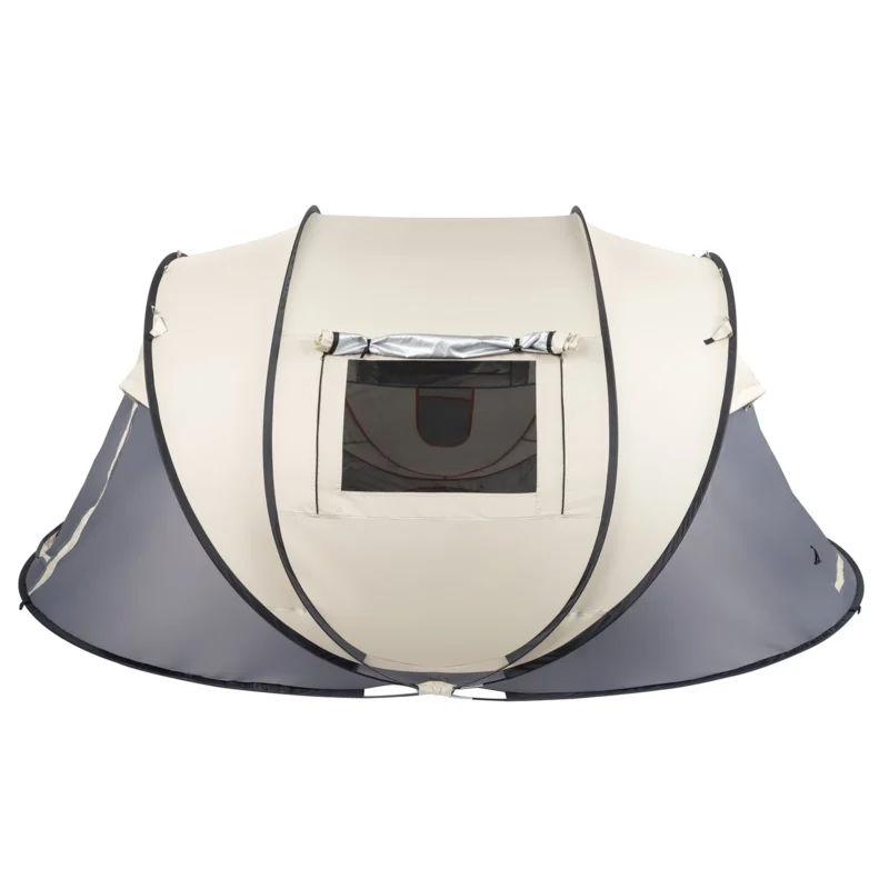 Ultralight Pop-Up 2-Person Tunnel Tent with Fiberglass Poles for Four-Season Camping - Image 4