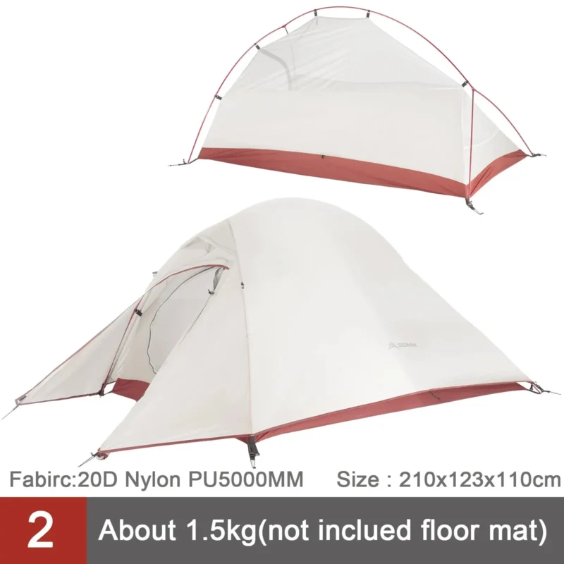 Ultralight Waterproof 2-Person Backpacking Tent with Double Layer for 3-Season Hiking - Image 7