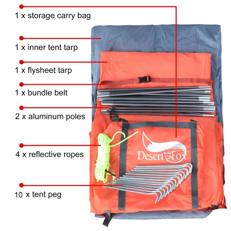 Ultralight Waterproof 1-Person Hiking Tent Double Layer Three-Season with Aluminum Poles for Backpacking - Image 4