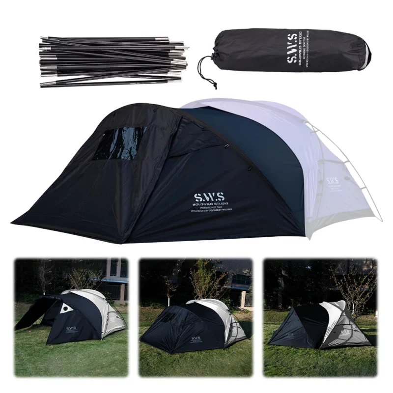 Ultralight Single Layer 2-Person Aluminum Pole Trekking Tent with Waterproof Protection for Backpacking Adventures - Image 3