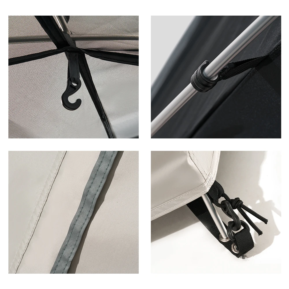 Sturdy dome tent with aluminum pole structure for extreme weather resistance