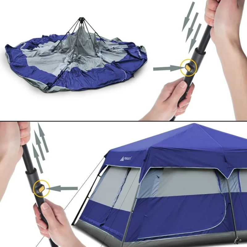 Ultralight 2-Person Dome Tent with Removable Rain Fly for 4-Season Backpacking and Camping - Image 4