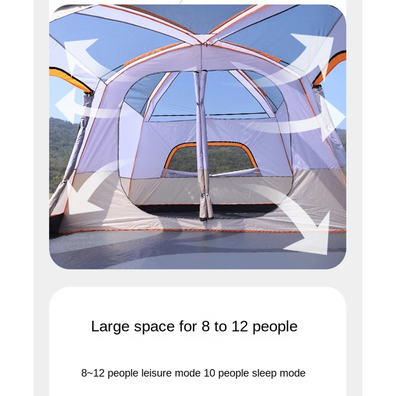 Premium all-season tent with robust structure designed for heavy snow loads and extreme conditions