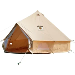 4 Season Canvas Bell Tent with Stove Jacks for Glamping and Year-Round Living - 4/6/8 Person Waterproof Yurt