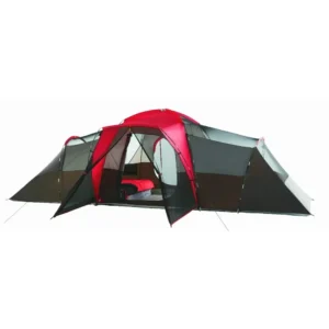 Spacious Aluminum Pole 2-Person Canvas Double Layer Tent for Summer Camping with Dual Doors