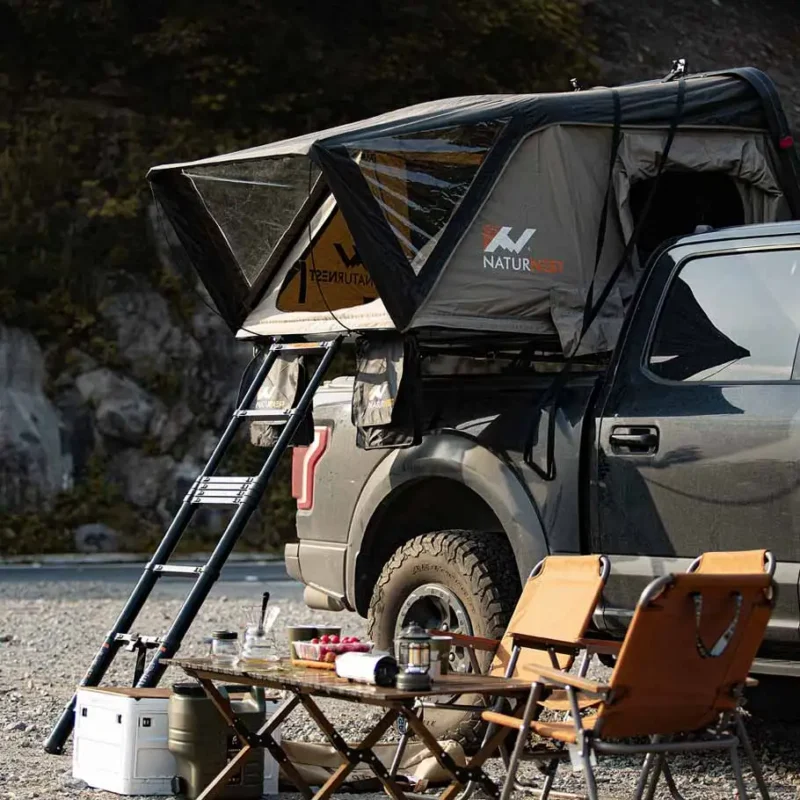 Hardshell Rooftop Tent Two-Person 4-Season Camping Shelter with Quick Automatic Opening for Overland Adventures - Image 2