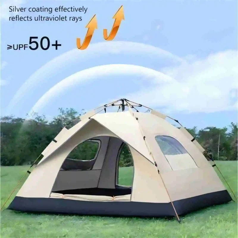 Instant Pop Up 2-Person Camping Tent with Dual Doors for All-Season Outdoor Adventures - Image 2