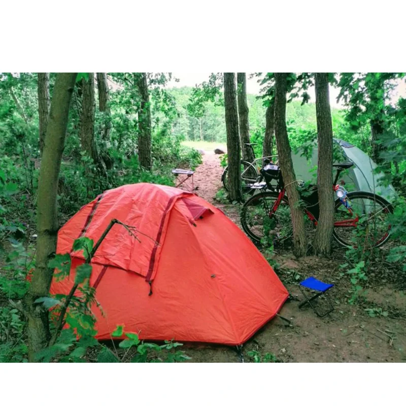 Ultralight Waterproof 1-Person Hiking Tent Double Layer Three-Season with Aluminum Poles for Backpacking - Image 5
