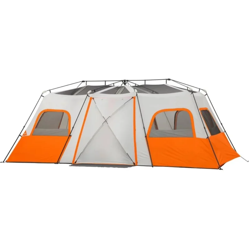 12-Person Instant Cabin Tent with LED Lighting System and 3-Room Privacy Design for Family Camping - Image 4
