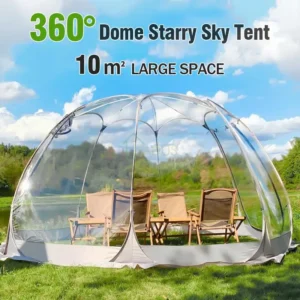 Transparent Bubble Tent 5-8 Person Automatic Double Layer Weatherproof for Stargazing Camping