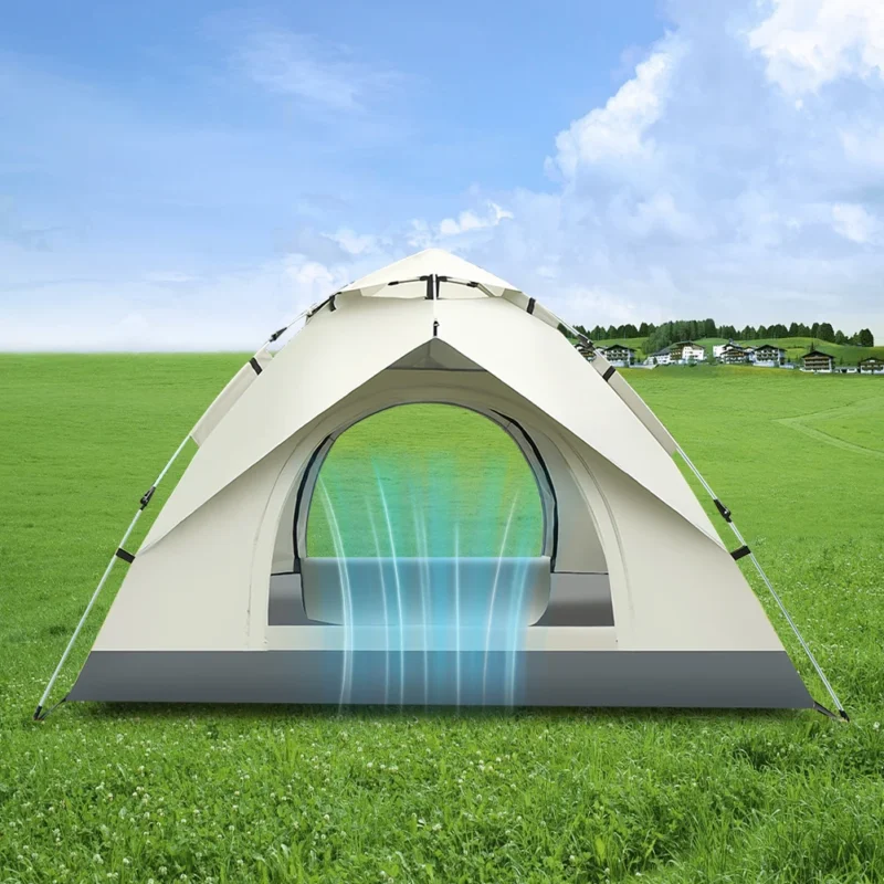 Ultralight Double Layer 2-Person Instant Tent with Fiberglass Frame for Hiking Camping Travel - Image 4